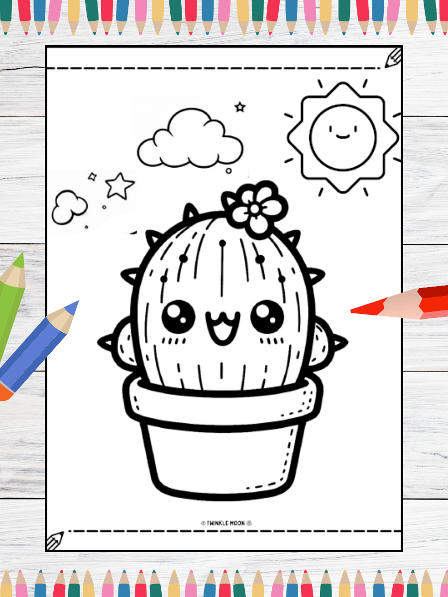 20 Cute Kawaii Coloring Pages#8 (PDF Coloring Pages) product image (4)