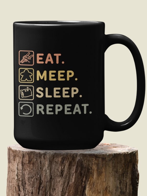 Eat Meep Sleep Repeat Board Gamer Mug product image (1)
