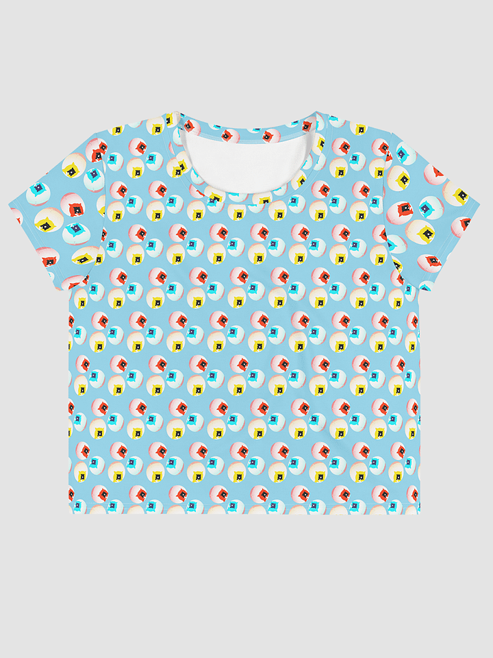AIBALL All-Over Print Crop Tee (Blue) product image (1)