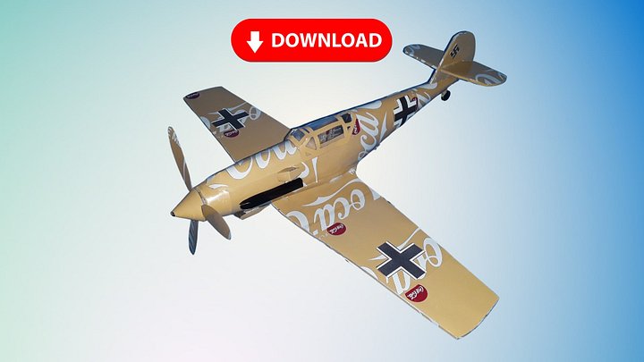 Soda Can Airplane Messerschmitt ME 109 DIGITAL Plans product image (1)
