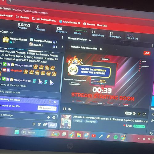 We’re live on the Twitch for the Part 2 of our Affiliate Anniversary stream! Come check it you!