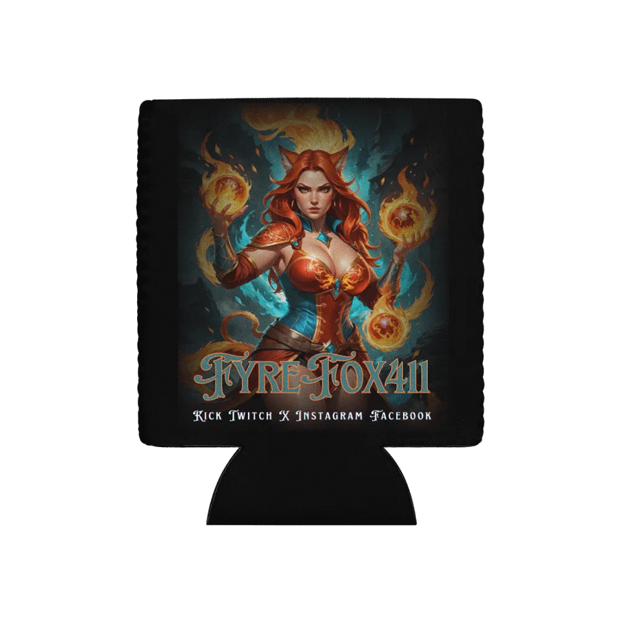 FyreFox411: Flaming Fantasy Can Cooler product image (1)