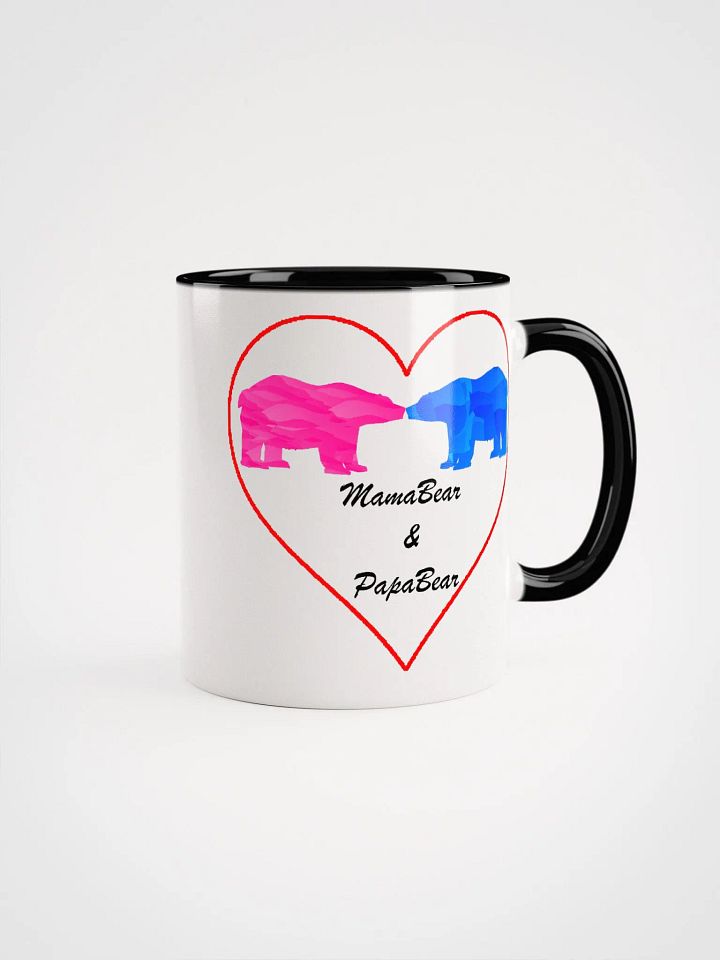 Mama & Papa Bear Ceramic Mugs With Color Inside product image (1)