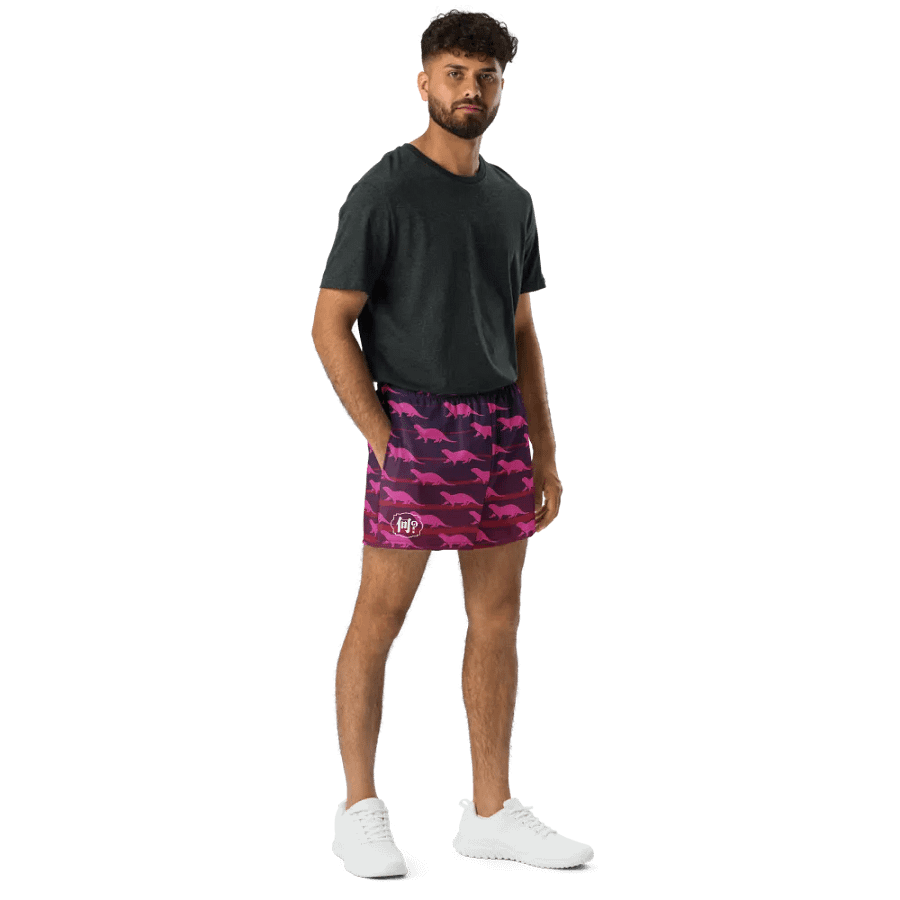 Otters on the Horizon Patterned Unisex Athletic Shorts product image (6)