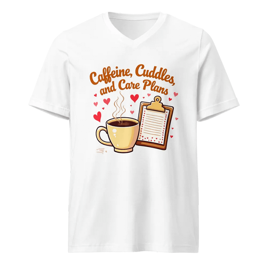 Caffeine & Care Plans V-Neck Tee product image (5)