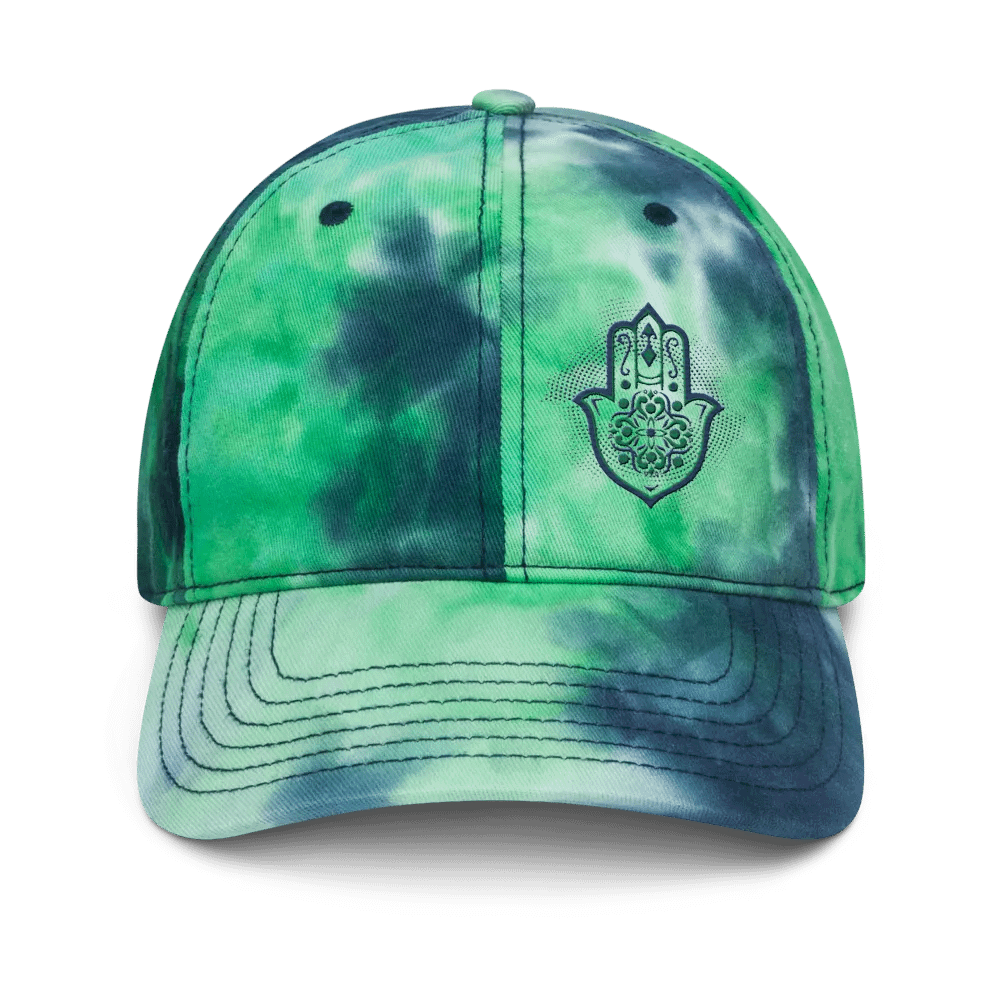 Hamsa Harmony Tie-Dye Dad Hat product image (1)