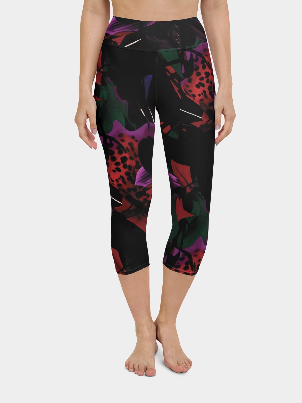 Capri Leggings "Blosoom At Midnight" Printed product image (2)