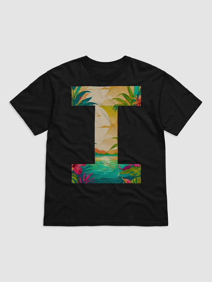 Tropical Sunset Paradise T-Shirt (Letter-I) product image (1)