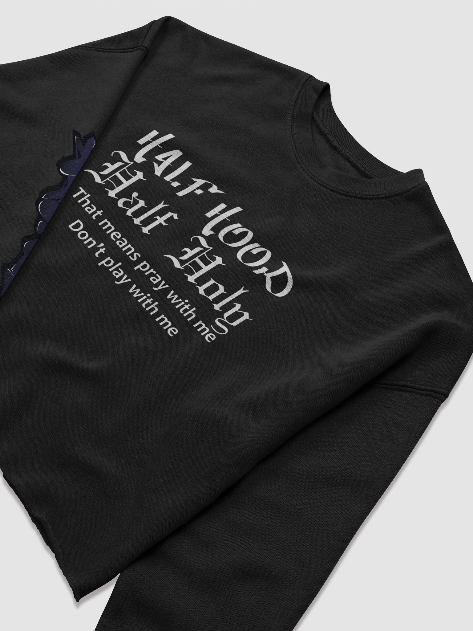 Half Hood Half Holy Fleece Crop Top product image (5)