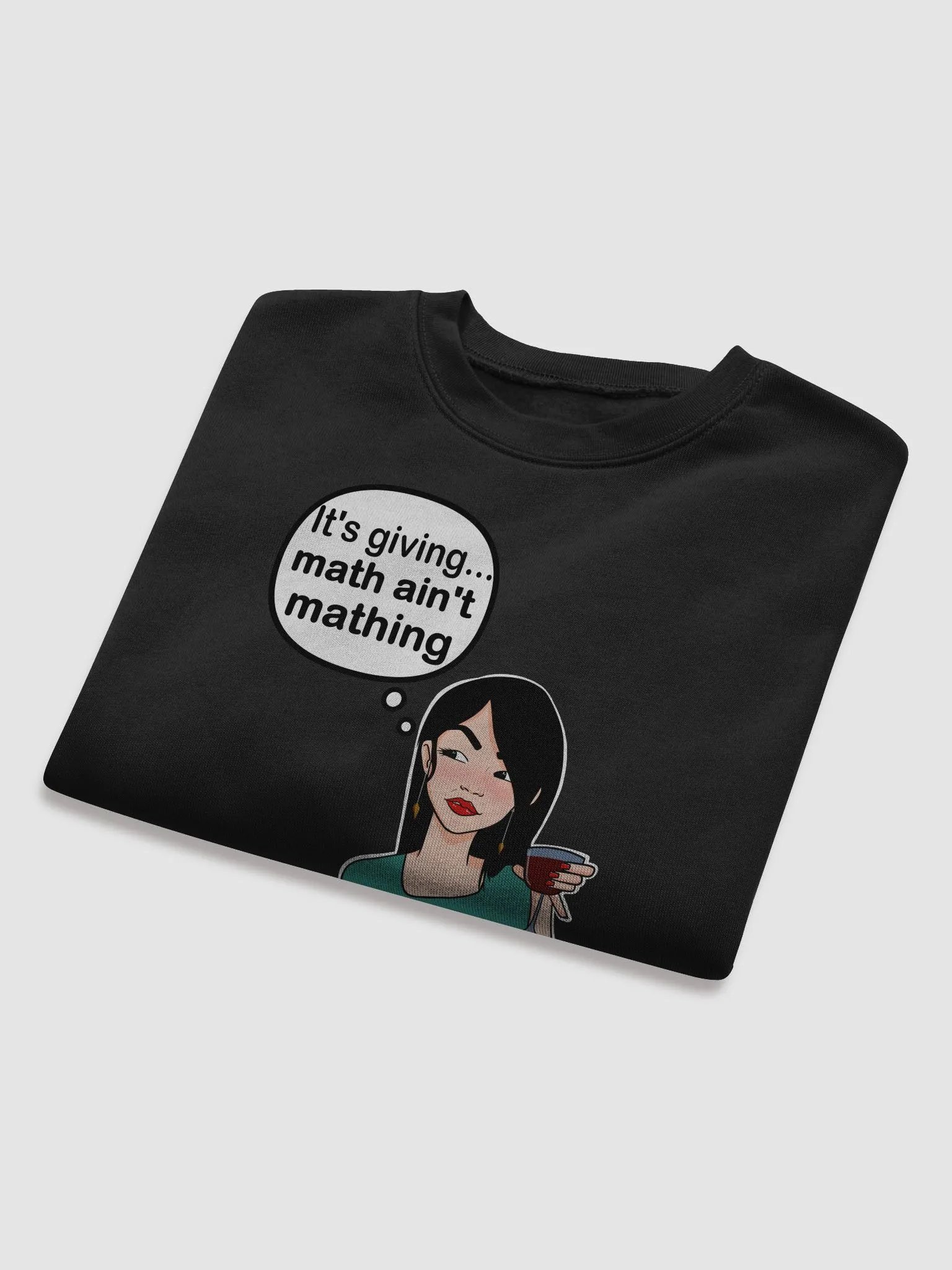 Math Ain't Mathing - CROP sweatshirt, raw hem product image (2)