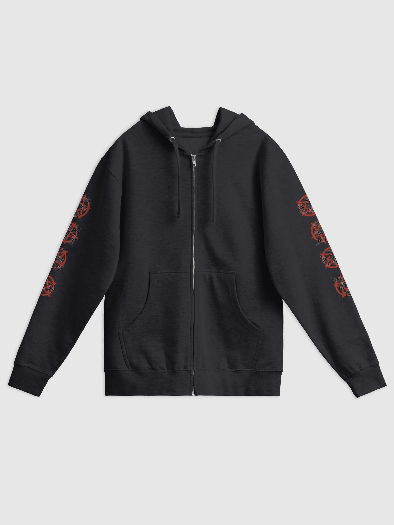 Live Laugh Lucifer Sleeves Fleece Zipper Hoodie product image (1)