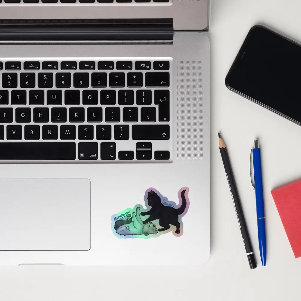 Squirrel and Marshmallow - Holographic Sticker product image (12)