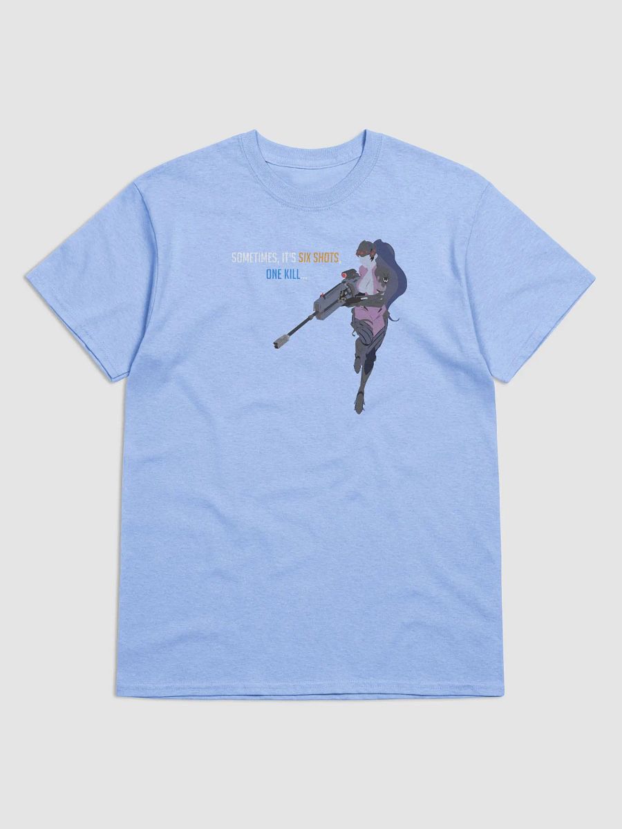 6 Shots, 1 Kill T-Shirt Light Text product image (1)