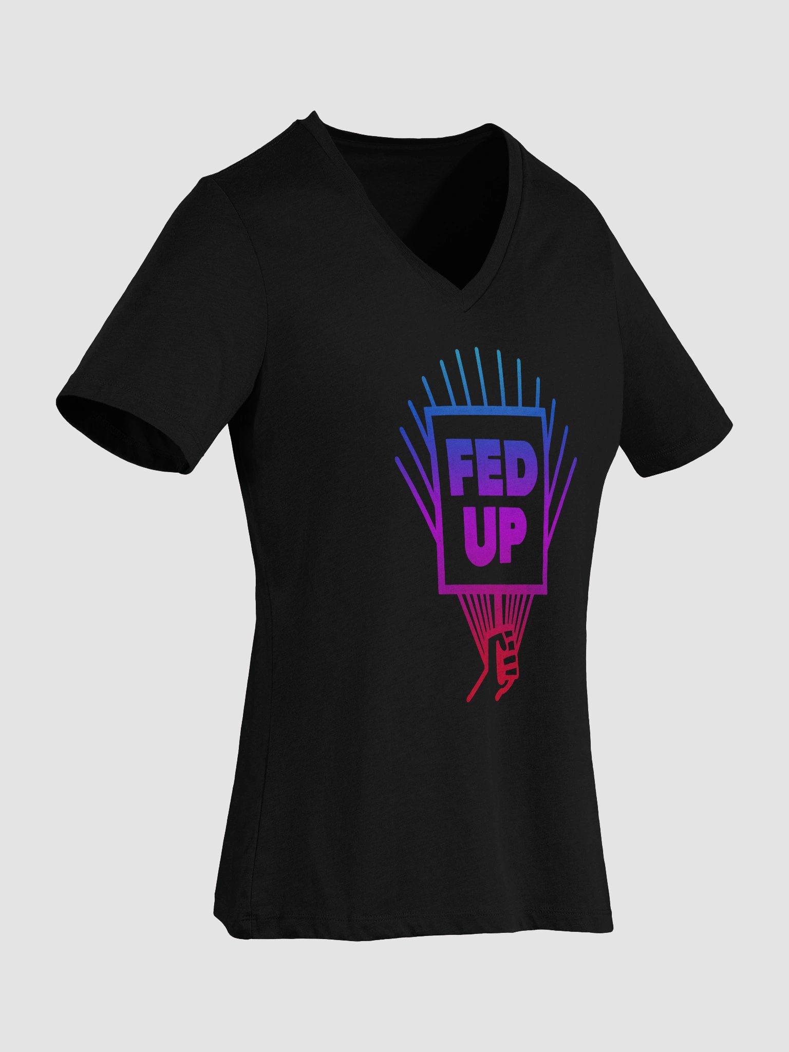 Fed Up Women's Cut V-Neck T-shirt product image (32)