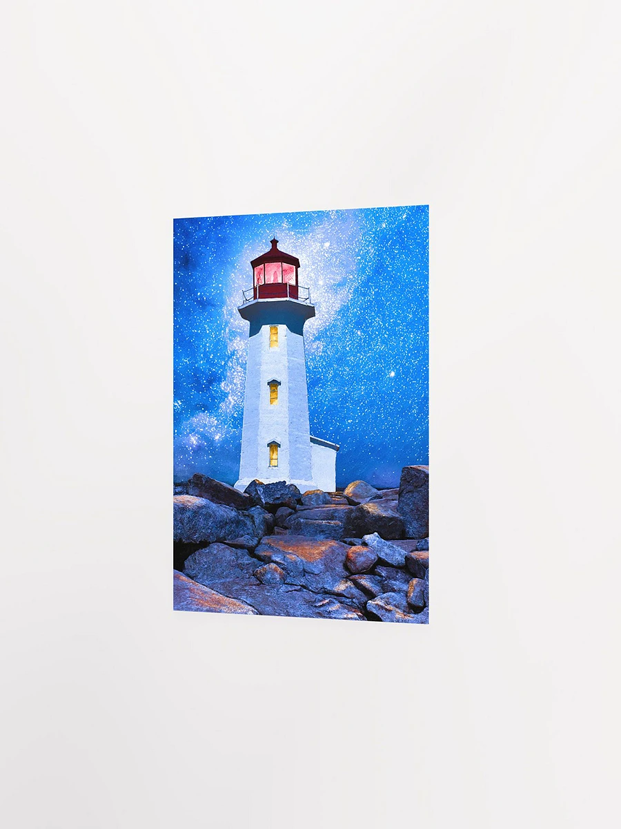 Peggy's Cove Lighthouse by Night - Nova Scotia Matte Poster product image (4)
