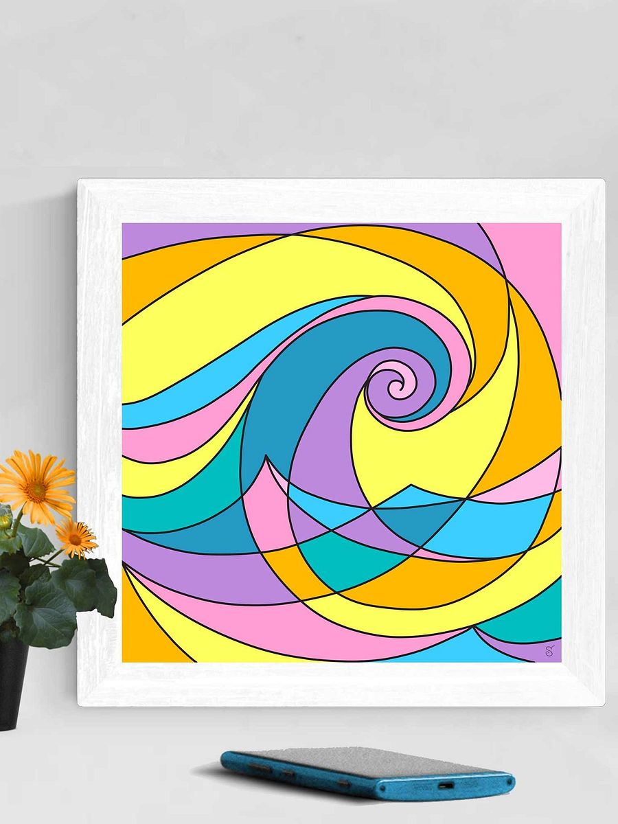 Spiral Spectrum Canvas - Abstract Square No. 4 product image (165)