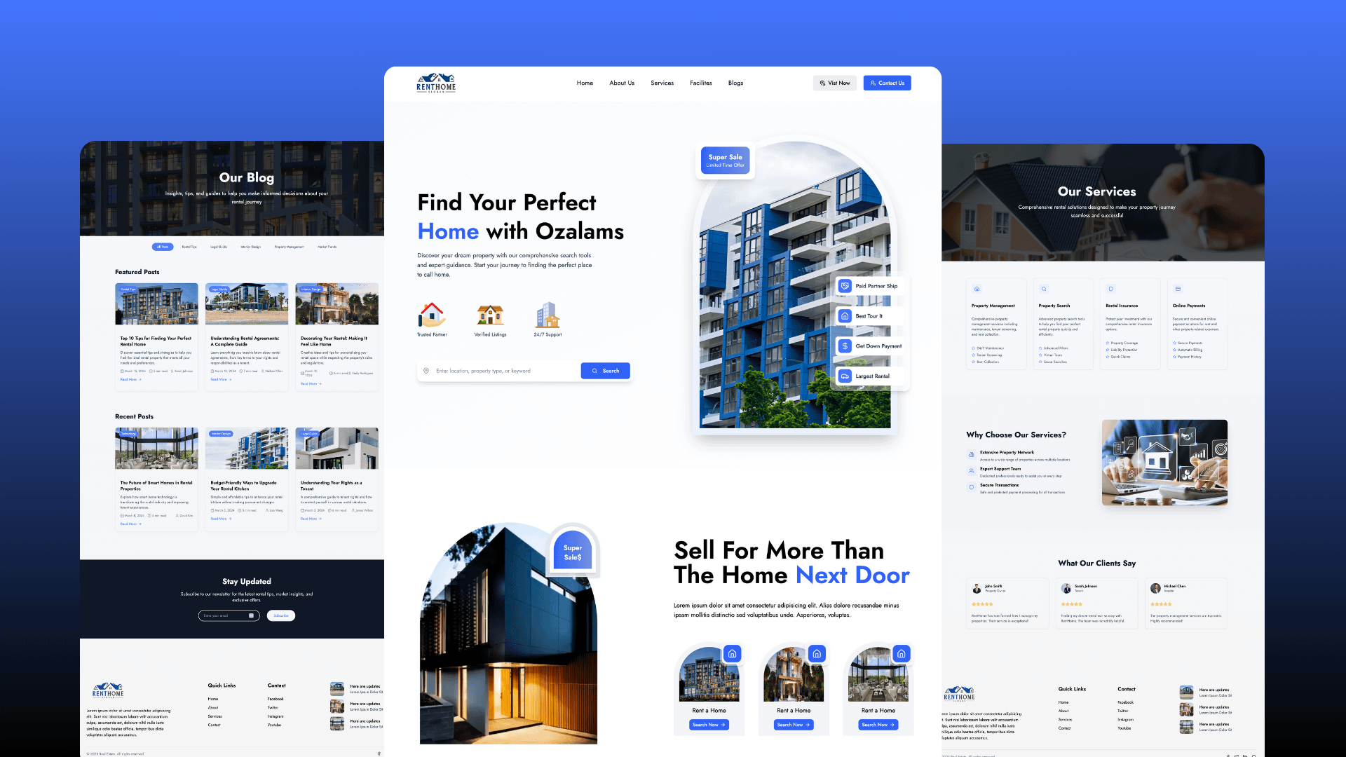 Modern Real Estate Website with React, Next.js, Tailwindcss, Shadcn & Aos Animation product image (2)