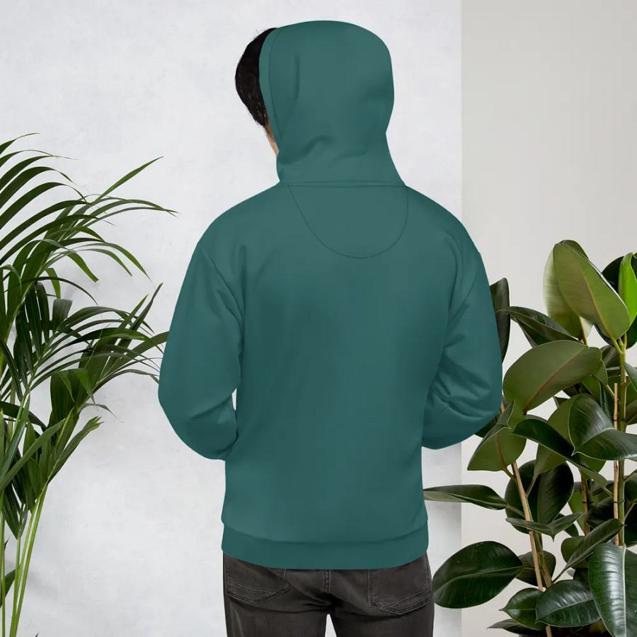 Plain Teal Green Soft Summer Unisex Recycled Polyester Heavyweight Premium Hoodie by Treasure Pie product image (11)