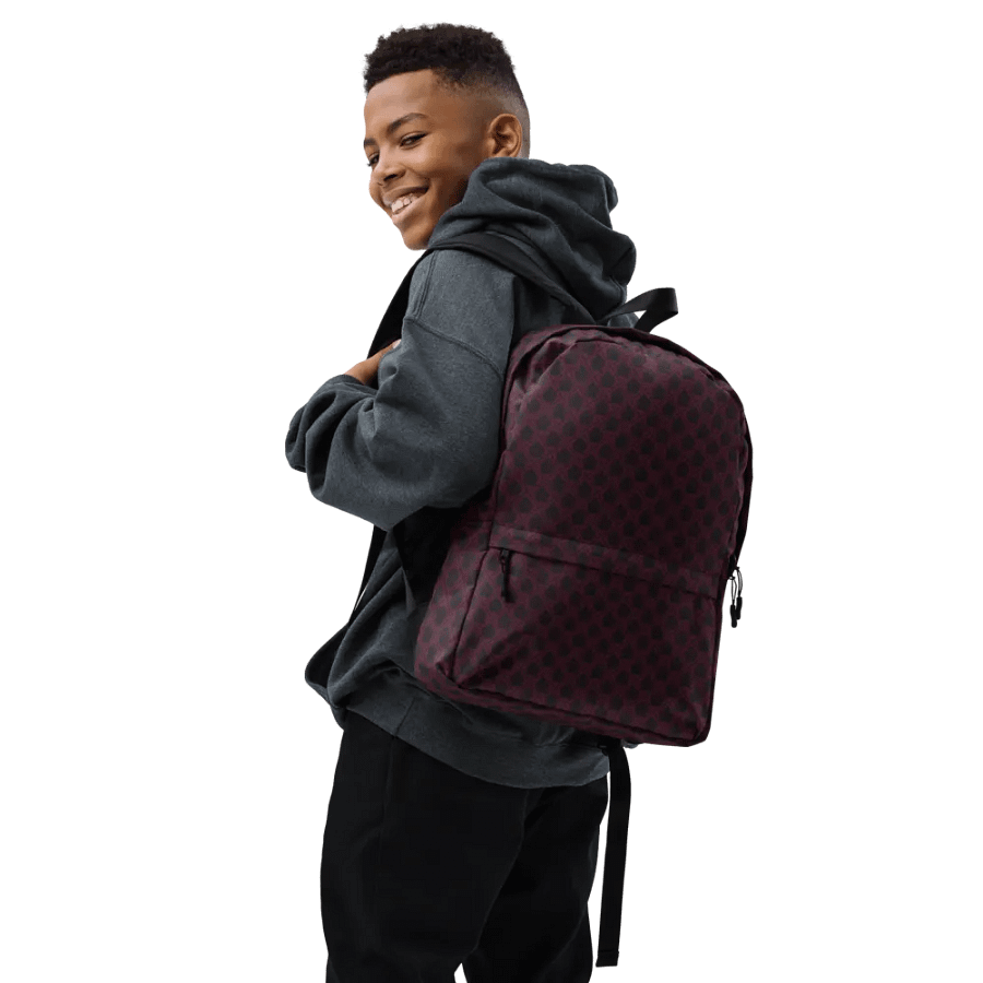 Maroon Hellebore Textile Backpack product image (7)