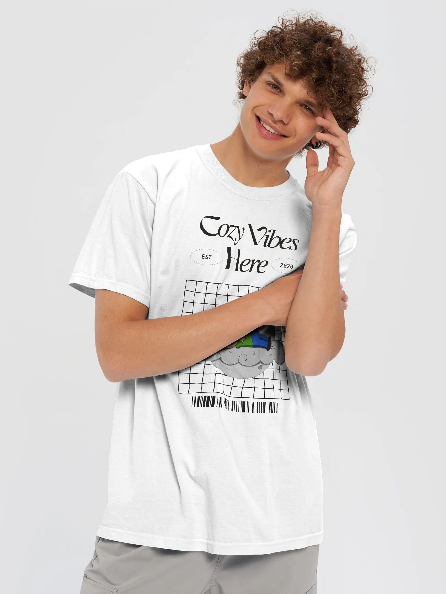Cozy Vibes Here Shirt (White Edition) product image (5)