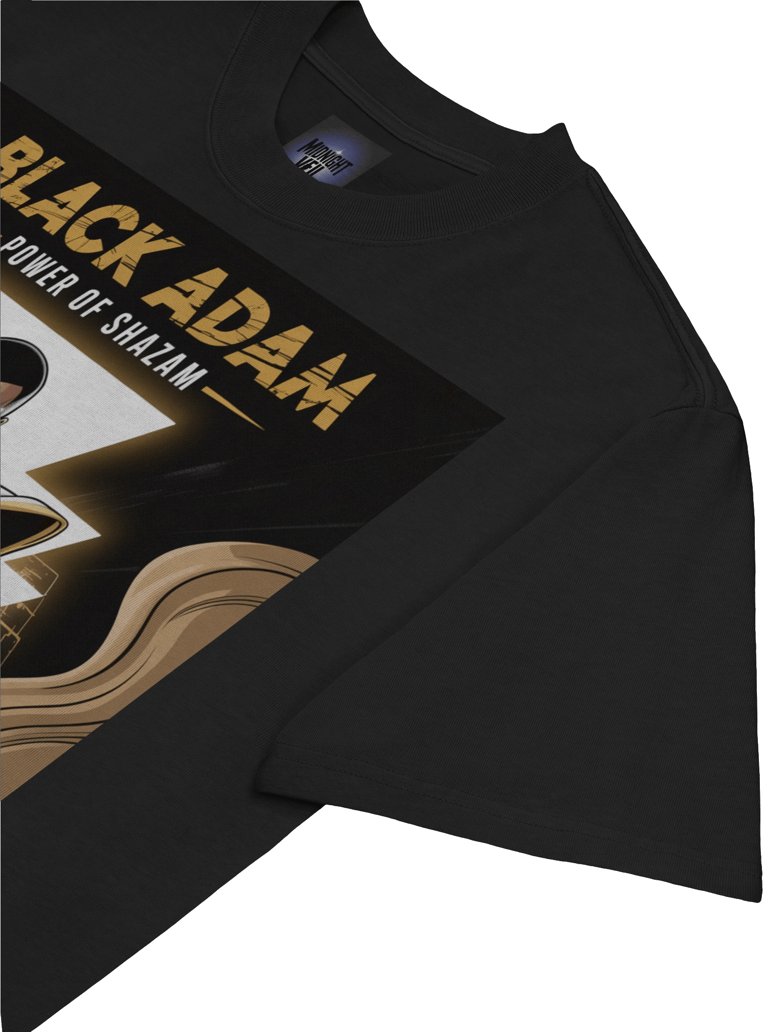 Black Adam Power of Shazam Oversized Faded T-Shirt – Kahndaq Thunder Veil product image (7)