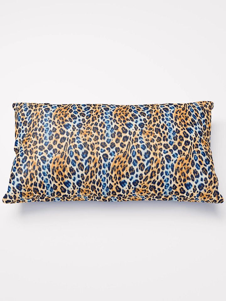 Blue Brown Leopard Pillow product image (1)