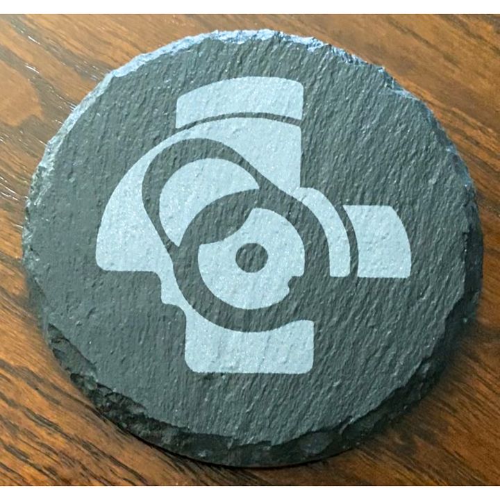 AK-47 Bolt Face logo - Slate Coasters - Set of 4 Custom Laser Engraved product image (2)