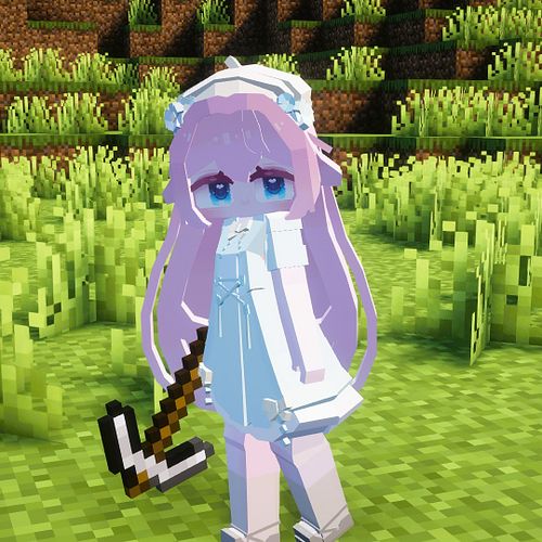 Pickaxes are heavy when you're a chibi :-:

Check out the model here:
https://minou-shop.fourthwall.com/products/pink-chibi-y...
