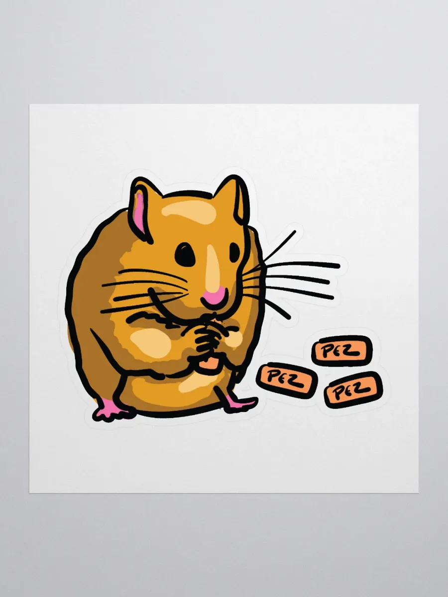 Chubby Hamster Kiss Cut Stickers product image (1)