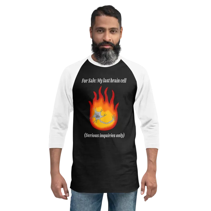 My Last Brain Cell Baseball Tee product image (2)