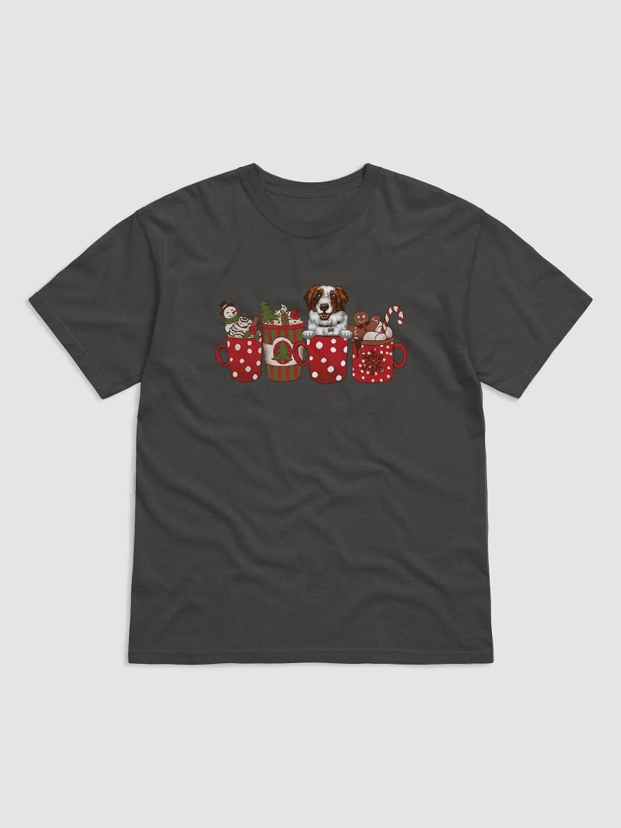 Cute Australian Shepherd(Red Tricolor) in a Christmas Cup T-Shirt | Funny Christmas Aussie Pup in a Cup product image (24)