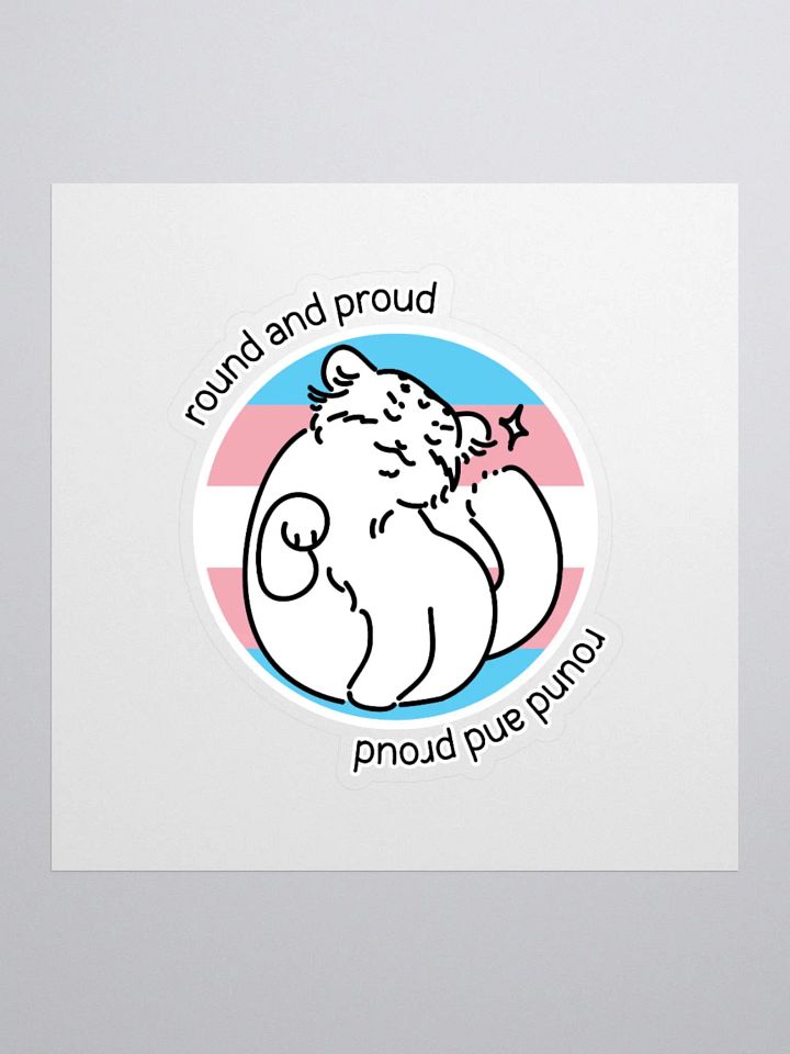 Round and Proud Manul Transgender Version - Sticker product image (3)
