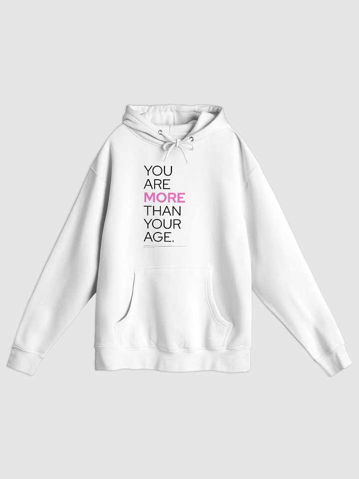 MTYA White Hoodie Pink MORE product image (1)