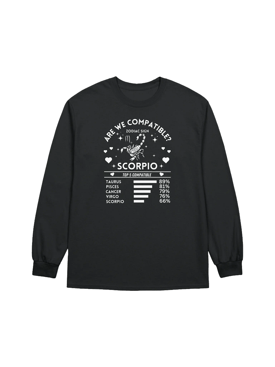 Scorpio Zodiac Sign Romantic Compatibility - Gildan Ultra Cotton Unisex Long Sleeve T-Shirt - Dark Colors product image (2)