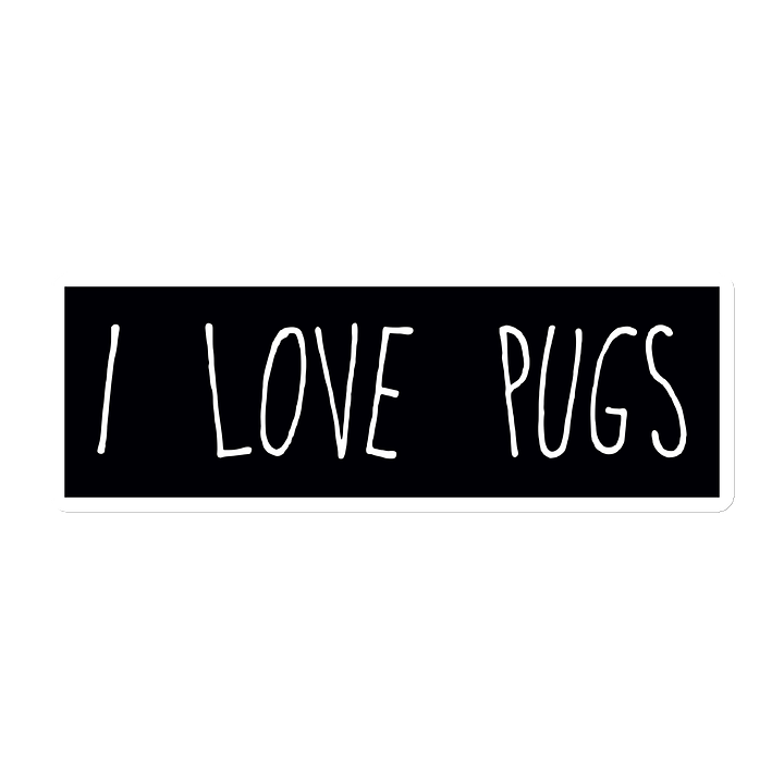 I Love Pugs Magnet For Pug Lovers & Owners product image (1)