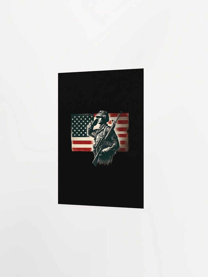 Saluting Soldier - Proud USA Patriotic Tribute Vintage Poster product image (17)