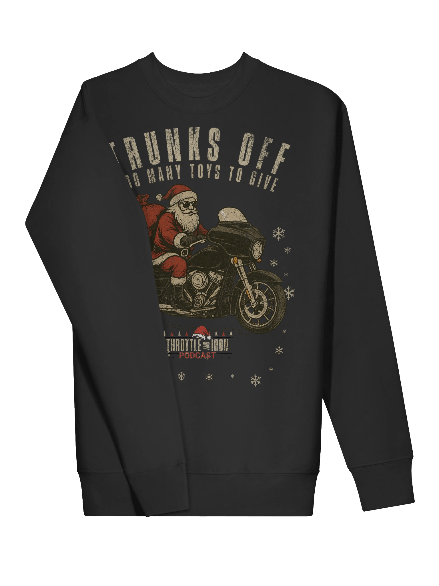 Throttle and Iron “Trunks Off” Christmas Sweatshirt (HD) product image (16)