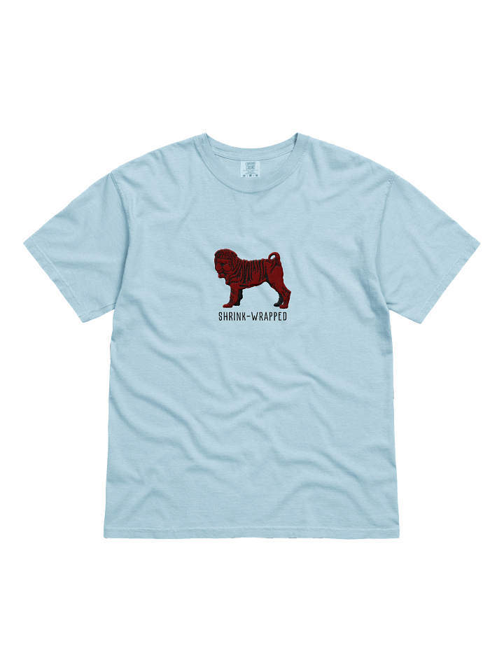 Shrink-Wrapped T-Shirt(Embroidered) of a Chinese Shar-Pei(Chocolate) product image (51)