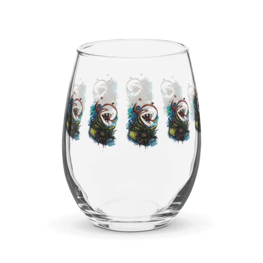 Piranha Plant by StephyJ Stemless Wine Glass product image (3)