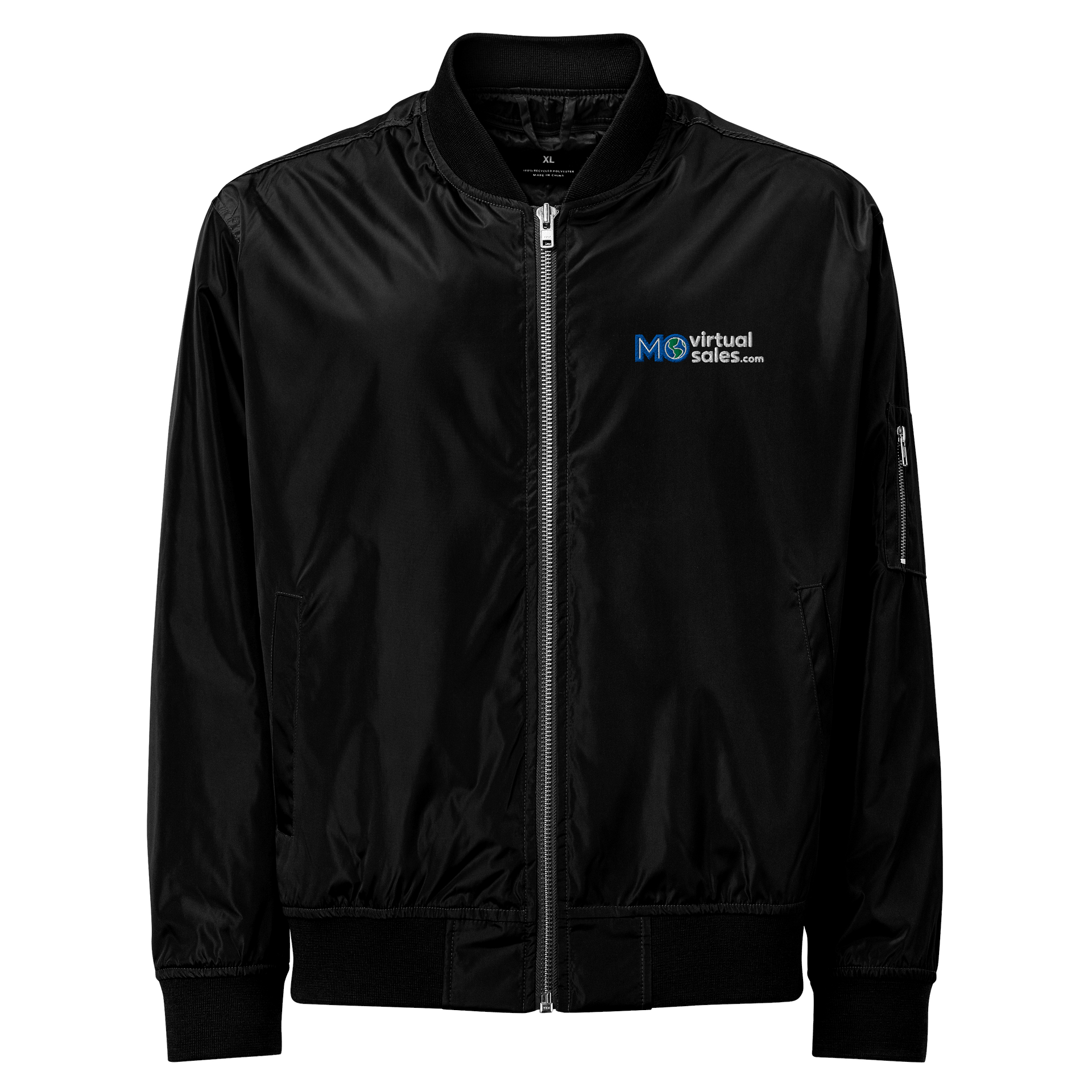 MoVirtualSales.com Recycled Bomber Jacket – CEO Energy Edition product image (1)