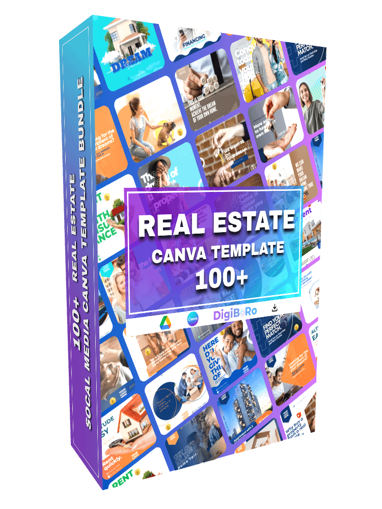 100+ REAL ESTATE SOCAL MEDIA CANVA TEMPLATE BUNDLE product image (1)
