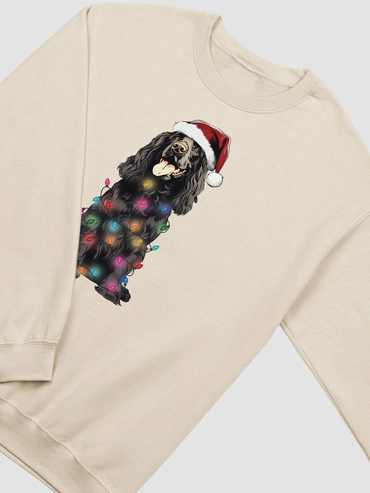 Funny Cocker Spaniel(Black) Christmas Sweatshirt for Cocker Spaniel Paw-rents product image (19)