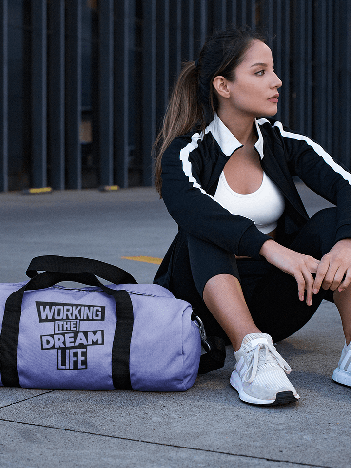 Purple All-Over Print Duffle Bag – Working The Dream Life | Premium Travel & Work Lifestyle Statement product image (2)