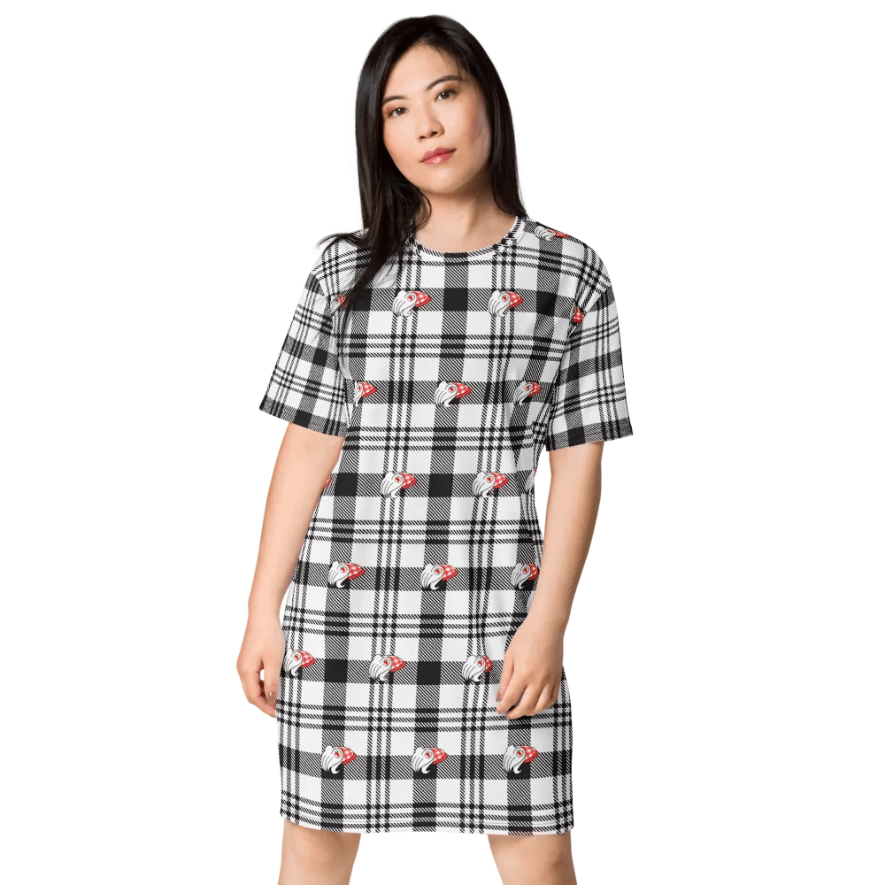 Strawberry Plaid Cuttlefish T-Shirt Dress product image (3)