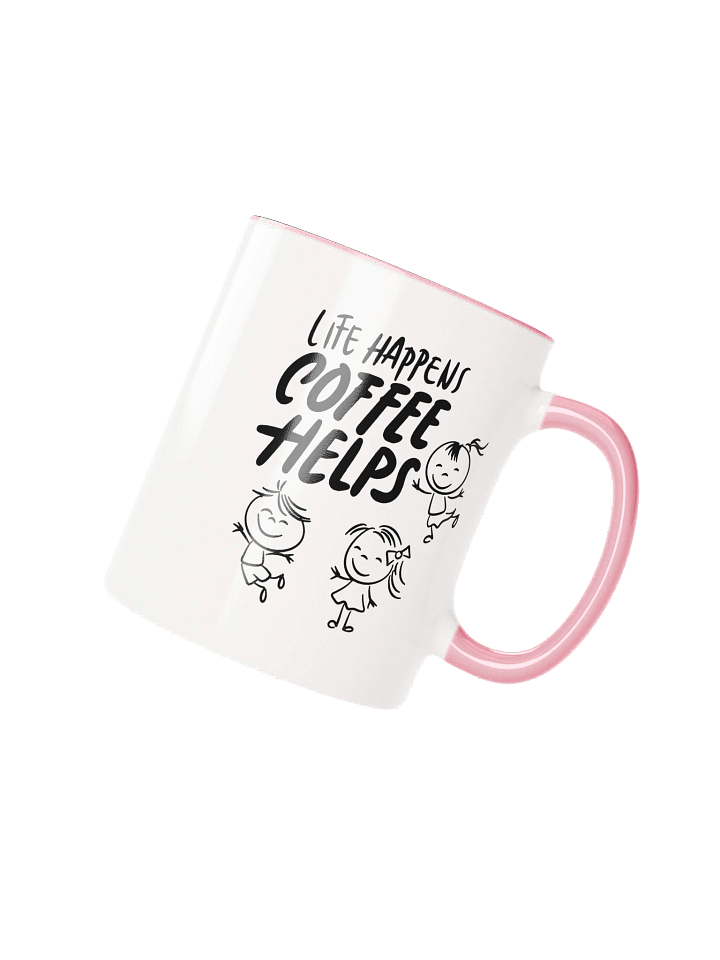 “Life Happens, Coffee Helps” Cute Kids Doodle Mug product image (1)