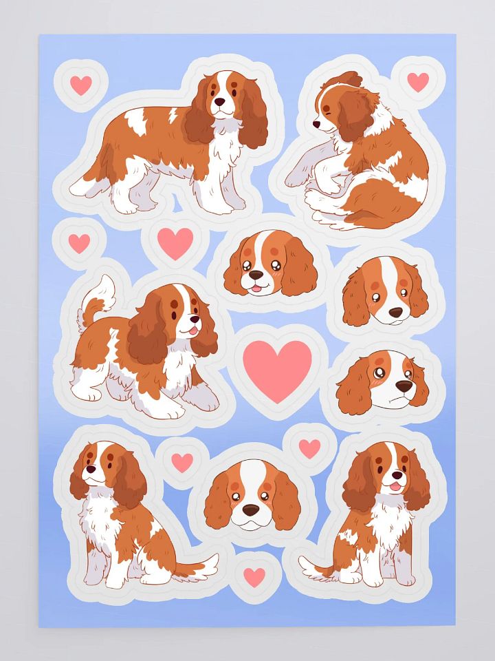 Cavalier King Charles Spaniel Cute Sticker Pack product image (2)