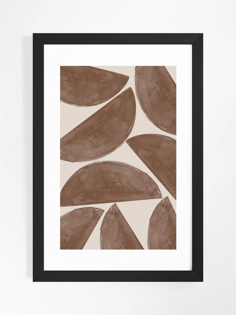 Earthly Elegance Framed Poster | Abstract Serenity in Neutral Tones product image (1)