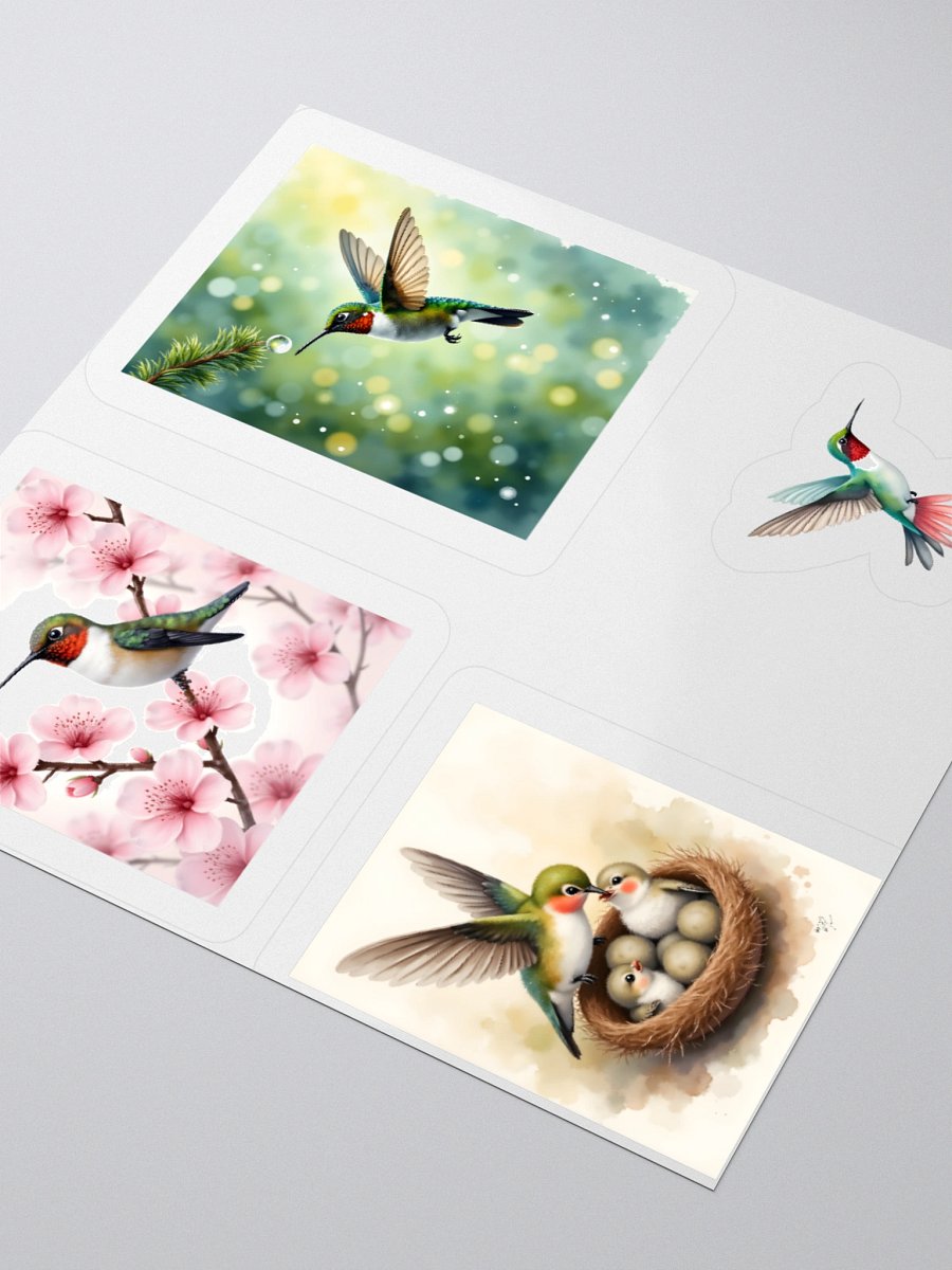 Vibrant Hummingbird Kiss Cut Sticker Set product image (7)