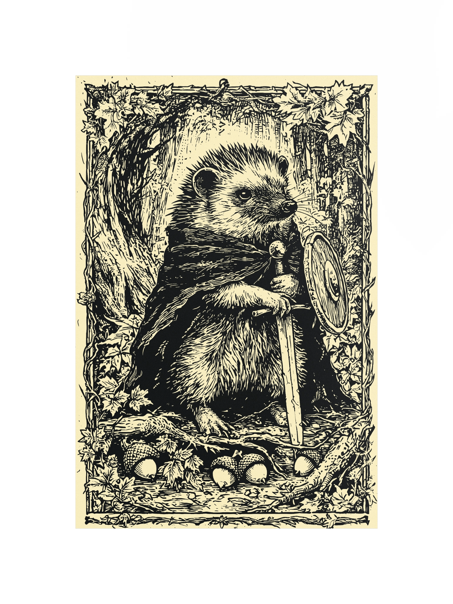 Hedgehog Guardian – Tiny Heroes Poster product image (1)