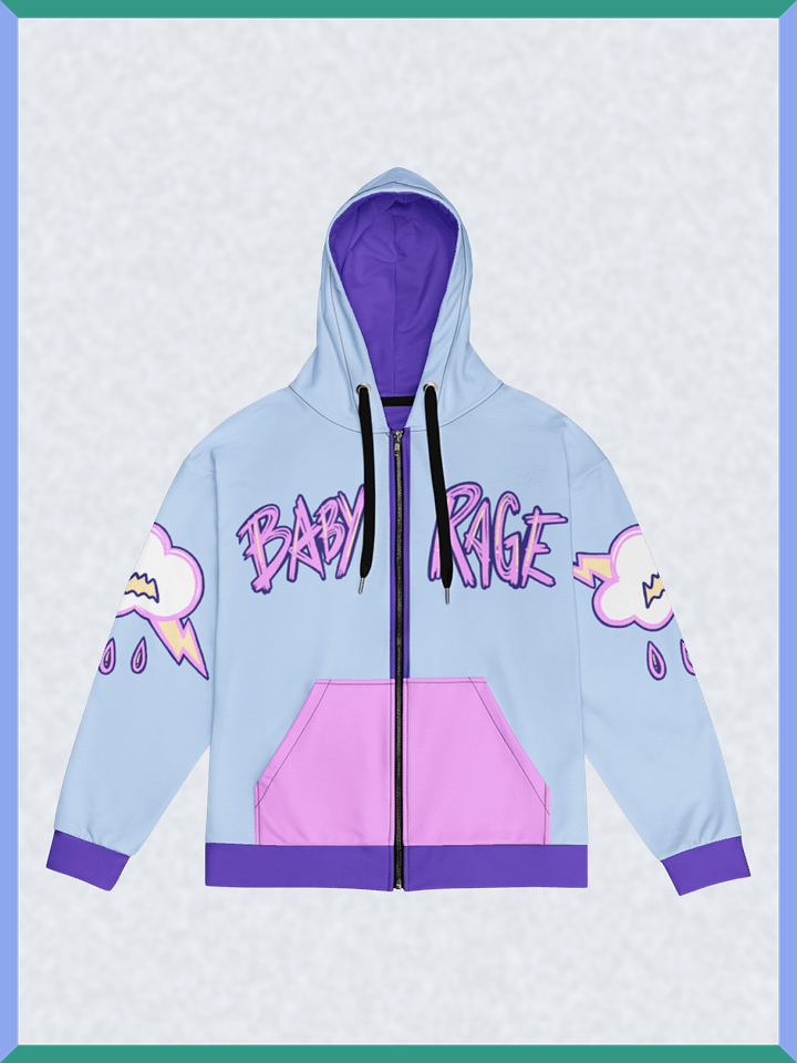 Baby Rage Pink Pocket - Zipper Hoodie product image (1)